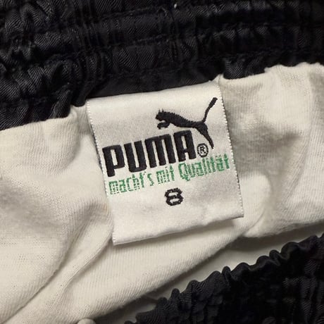 【USED】80's-90's PUMA RUNNING SHORTS STRIPE BLACK