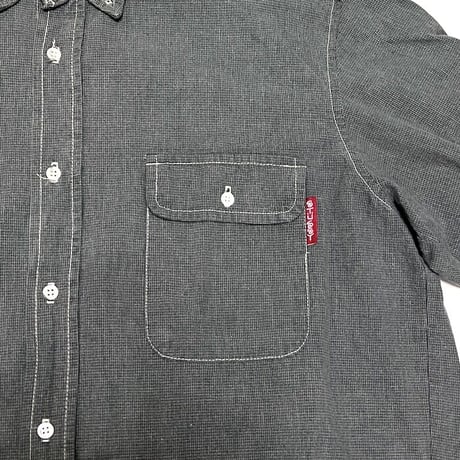 【USED】80'S OLD STUSSY OVERSIZED B.D. SHIRT
