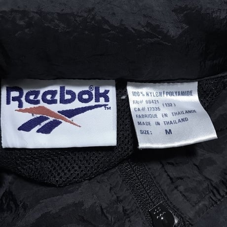 【USED】90'S REEBOK EMBROIDERED VECTOR LOGO NYLON JACKET