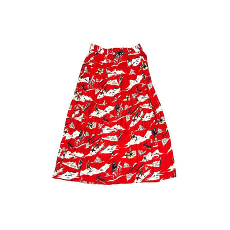 【USED】80'S Cambridge Dry Goods SKI PATTERN LONG SKIRT