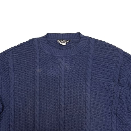 【USED】80's Salvatore Ferragamo COTTON KNIT SWEATER