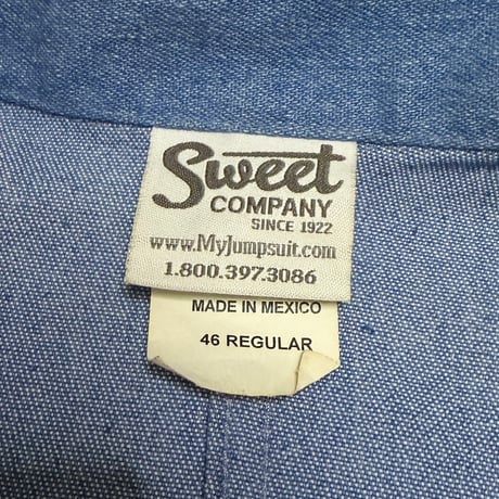 【USED】90's Sweet Company Ice Blue Denim Jumpsuit