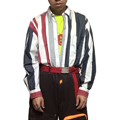 【USED】90'S NAUTICA MULTI STRIPE SHIRT