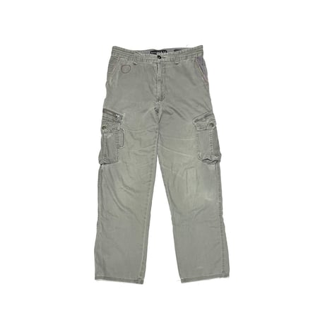【USED】00's BILLABONG Cyberpunk Cargo Pants Faded Grey Khaki