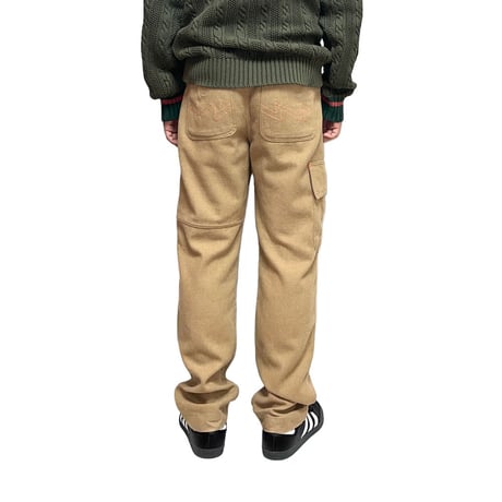 【USED】90's W.&L.T. MIX WOOL SINGLE CARGO POCKET PANTS