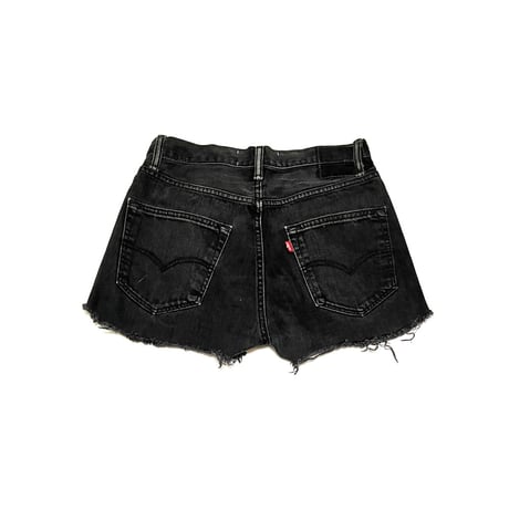 【USED】00's American Vintage Levi's BLACK DENIM SHORTS