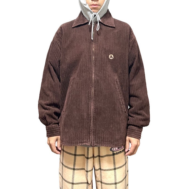 ジャケット・アウター 90s EURO label wide-wale corduroy jacket USED】90'S AIR WALK WIDE WALE CORDUROY ZIP JACK
