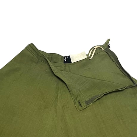 【USED】90's tricot COMME des GARCONS LINEN LONG SKIRT KHAKI