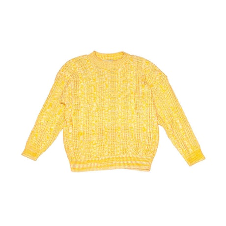 【USED】90'S F.D.S. EGG COLOR KNIT SWEATER