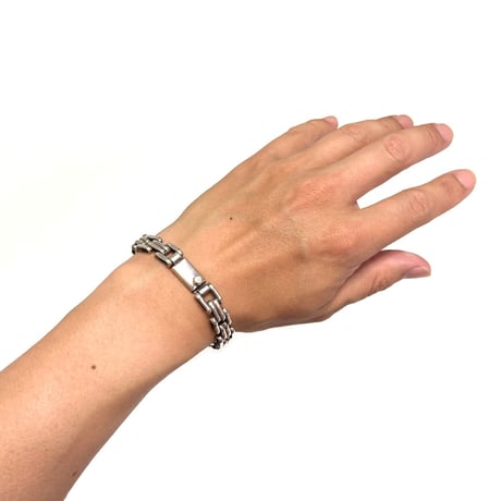 【USED】Vintage MEXICAN SILVER 925 GATE LINK BRACELET