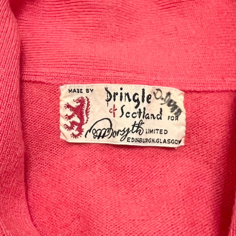 【USED】60's Pringle of Scotland CASHMERE CARDIGAN
