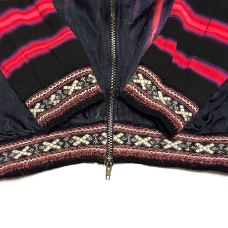 【USED】00's Jean Paul GAULTIER SOLEIL Space Graphic Hybrid Zip Jacket