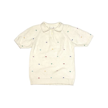 【USED】90'S HEIRLOOMS COTTON KNIT POLO SHIRT