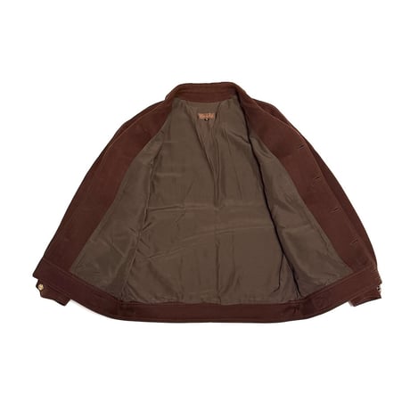 【USED】80's Yves Saint Laurent YSL Monsieur Brown Moleskin Work Jacket
