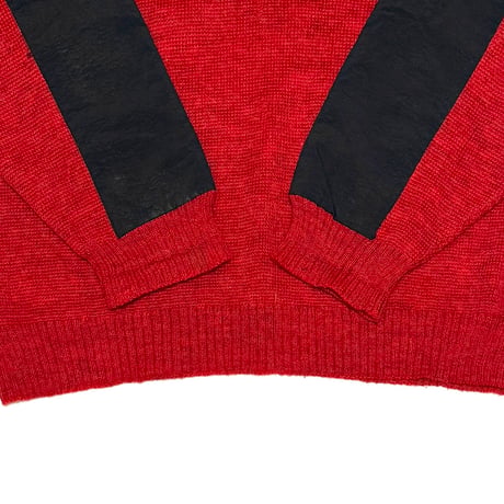 【USED】80's COLLARED KNIT SWEATER MADE IN ITALY