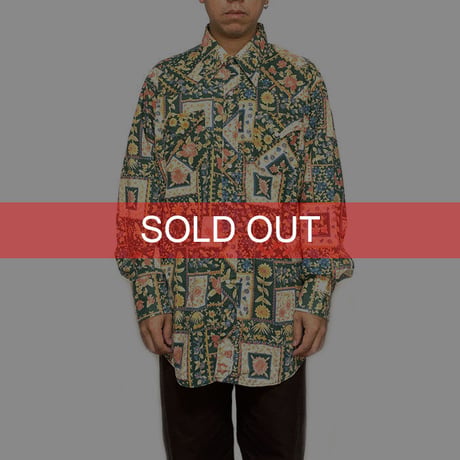 【USED】70'S-80'S LEE BOTANICAL PATTERN WESTERN SHIRT