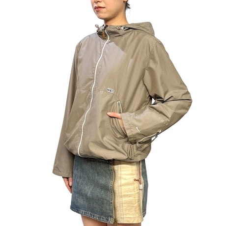 【USED】00's NIKE Technical Hood Jacket Taupe Grey