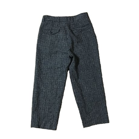 【USED】WOOL HOUNDSTOOTH CROPPED TROUSERS