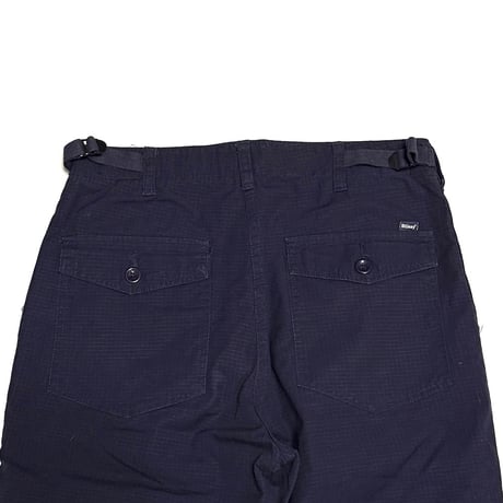 【USED】90's-00's STUSSY Ripstop Double Knee Work Pants Navy