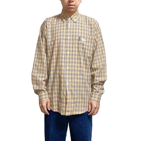 【USED】90'S BOOTLEG STUSSY NOVA CHECK B.D SHIRT