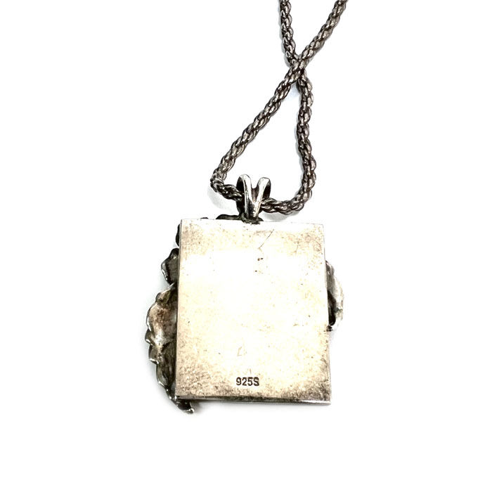 USED】00'S ALBA ROSA HIBISCUS NECKLACE SILVER92 USED】00'S ALBA ROSA HIBISCUS NECKLACE SILVER92