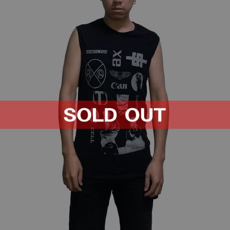 【USED】RAF SIMONS 2003 SS "CONSUMED" NO SLEEVES TEE