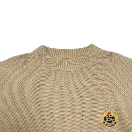 【USED】90'S BURBERRYS MERINO WOOL KNIT SWEATER BEIGE