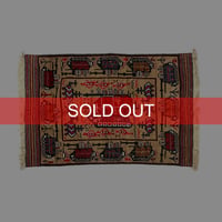 【USED】90'S-00'S HANDMADE AFGHAN WAR RUG ⑥