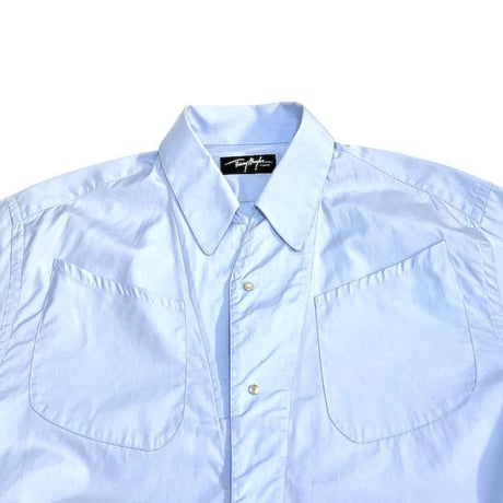 【USED】90'S THIERRY MUGLER OPEN COLLAR S/S SHIRT