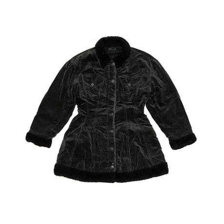 【USED】80's-90's JUNIOR GAULTIER VELVET PEPLUM JACKET COAT