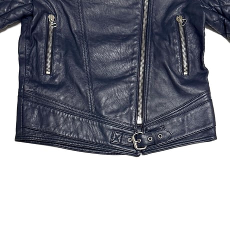 【DEAD STOCK】J.W. ANDERSON 2011AW Navy × Red Leather Biker Jacket
