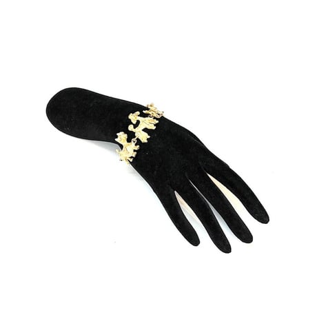 【USED】70's DOGS METAL BRACELET GOLD