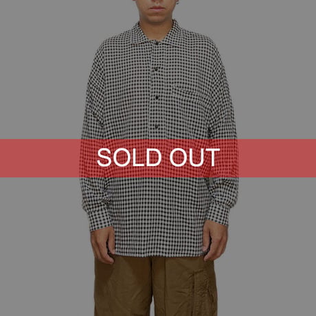 【USED】80'S-90'S VERSACE CHECKERED PULLOVER SHIRT