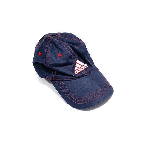 【USED】00'S ADIDAS PERFORMANCE LOGO CAP BLACK × RED