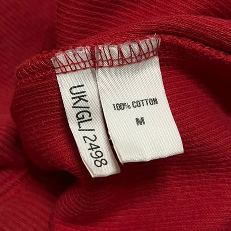 【USED】90's YVES SAINT LAURENT CASSANDRE LOGO RIBBED L/S TOP