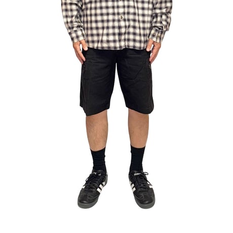 【USED】00's Calvin Klein COTTON LINEN 6-POCKET SHORTS BLACK
