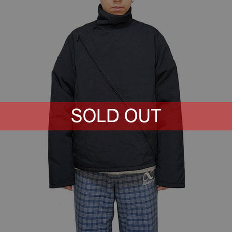 【USED】90'S-00'S EMPORIO ARMANI DIAGONAL ZIP-UP PADDED JACKET