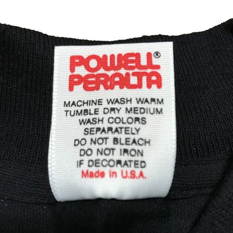 【DEAD STOCK】80'S POWELL "TONY HAWK" L/S T-SHIRT BLACK