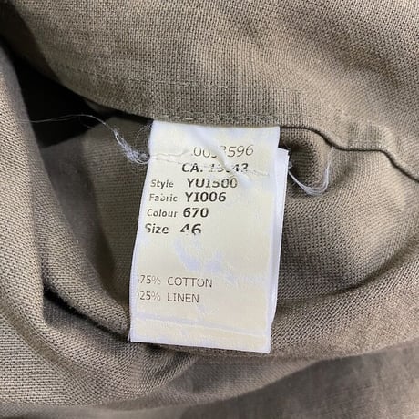 【USED】HUSSEIN CHALAYAN 2004-2005 AW  VINTAGE COTTON COAT with PILOT CAP
