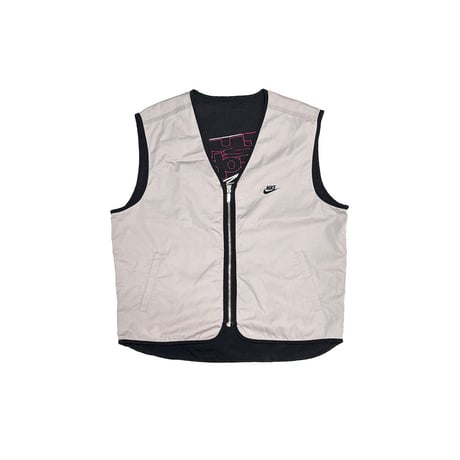 【USED】90's NIKE "Just Do It" Embroidery Reversible Vest