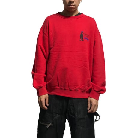 【USED】90'S STUSSY SWEATSHIRT "KNOWLEDGE IS KING"