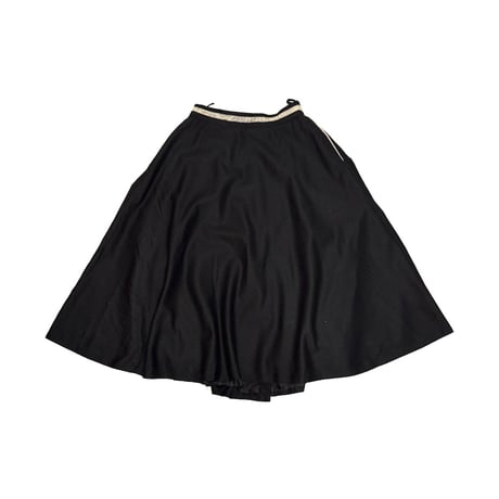 【USED】80's Wool Front Button Flare Skirt Made in France