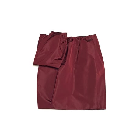 【USED】00's PRADA 2009 TAFFETA BUBBLE SKIRT BURGUNDY