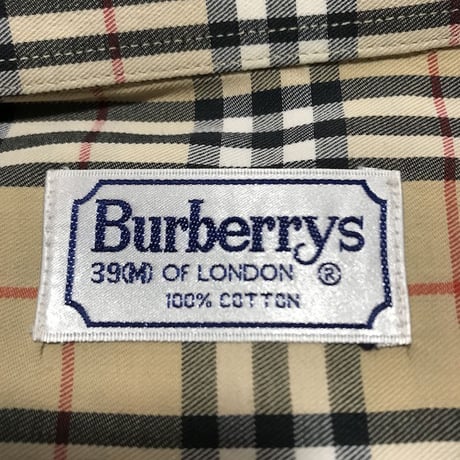 【USED】90'S BURBERRYS NOVA CHECK B.D SHIRT