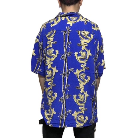 【USED】80'S DRAGON BAMBOO ALOHA SHIRT