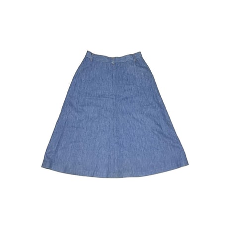 【USED】80's KORET CITY BLUES CHAMBRAY BUTTON FRONT SKIRT