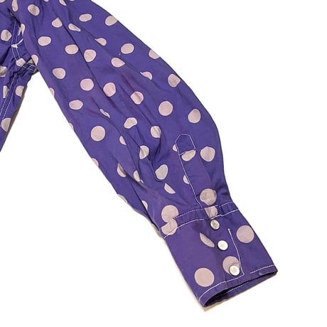 【USED】80's CIMARRON MALAGUENA POLKA DOT PATTERN WESTERN SHIRT