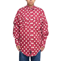 【USED】80's CIMARRON MALAGUENA SQUARE PATTERN WESTERN SHIRT