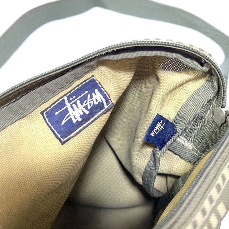 USED】90'S-00'S STUSSY NIGHT CAMO SHOULDER BAG