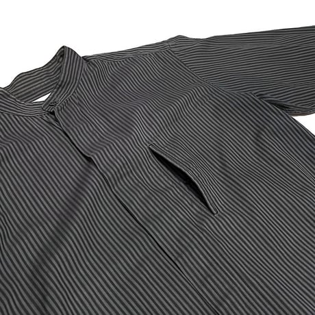 【USED】90's ISSEY MIYAKE im product STRIPE STAND COLLAR SHIRT